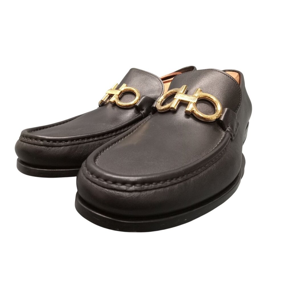 SALVATORE FERRAGAMO ITALY Rolo Black Leather Bit Loafer Mens 11.5 NEW IN BOX! - Picture 10 of 14